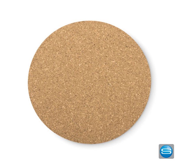 Kork Untersetzer rund mit Logoanbringung