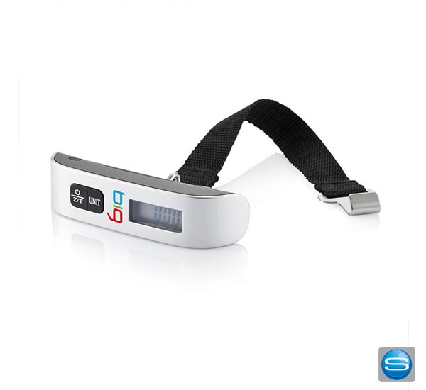 Elektronisch Kofferwaage als Give Away mit Logo bedrucken