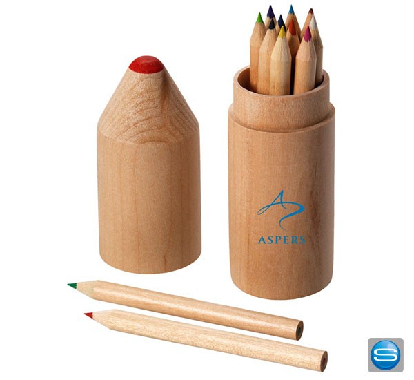 Buntstifte in der Box - lustiges Werbegeschenk für Kinder