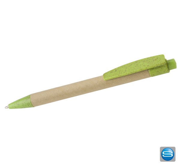 Kugelschreiber aus Karton und Weizenstroh mit Logo bedrucken
