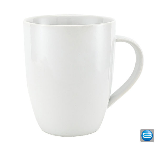 Ründliche Tasse aus Porzellan mit Ihrer Werbebotschaft