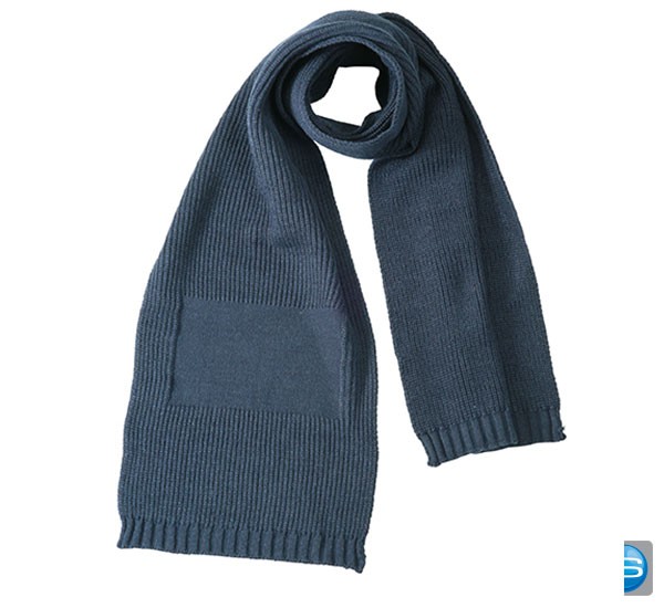 Strickschal im Ripp-Design als Werbeartikel