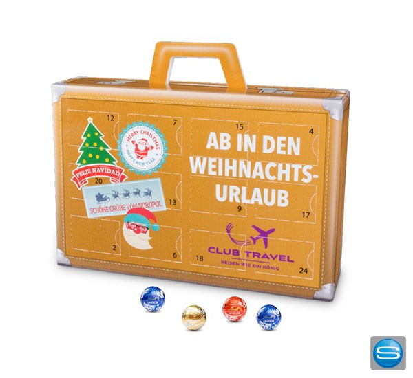 Lindt Adventskoffer mit individuellem Druck