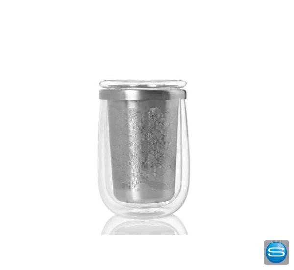 AdHoc Teeglas mit Teefilter Fusion Glass als Werbeartikel