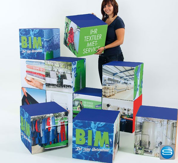 Sitzwürfel individuell bedrucken - als Gestaltungselemet oder Sitzgelegenheit