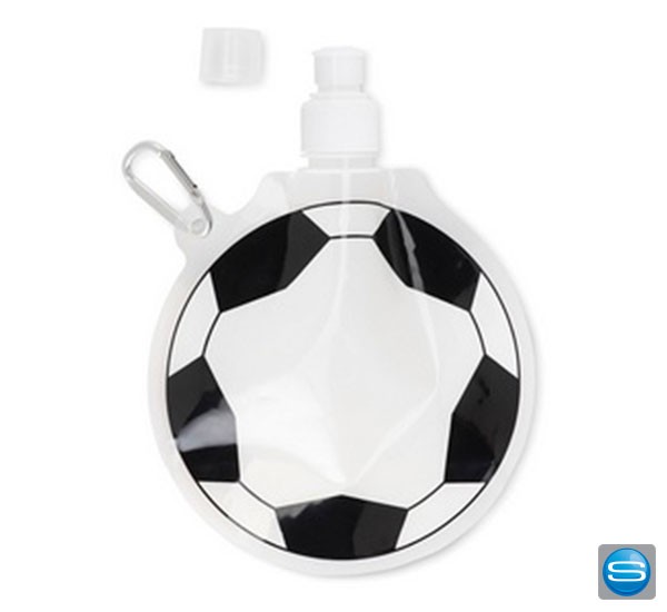 Faltbare Fußball Trinkflasche als Werbegeschenk
