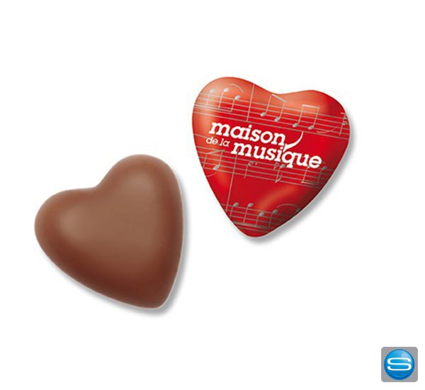 Schokoladenherzen von Gubor mit Logodruck