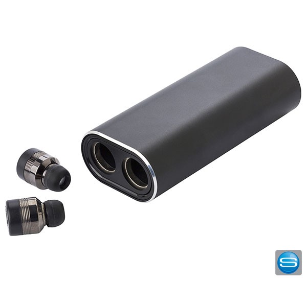 Wireless Kopfhörer mit Powerbank als Werbegeschenk
