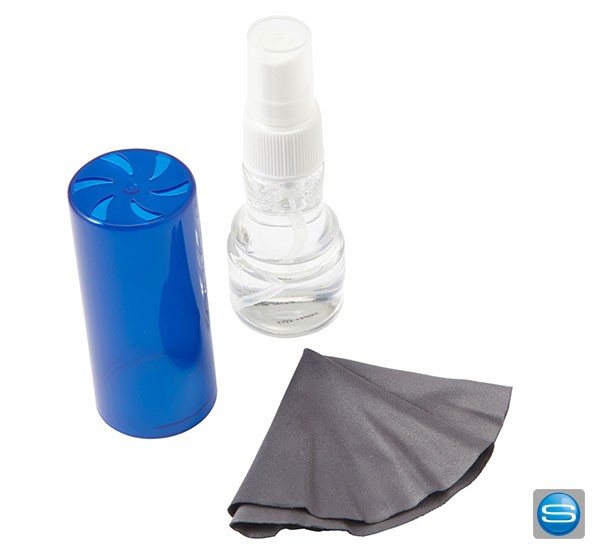 Brillenglasreiniger und Bildschirmreiniger als Spray mit Logo