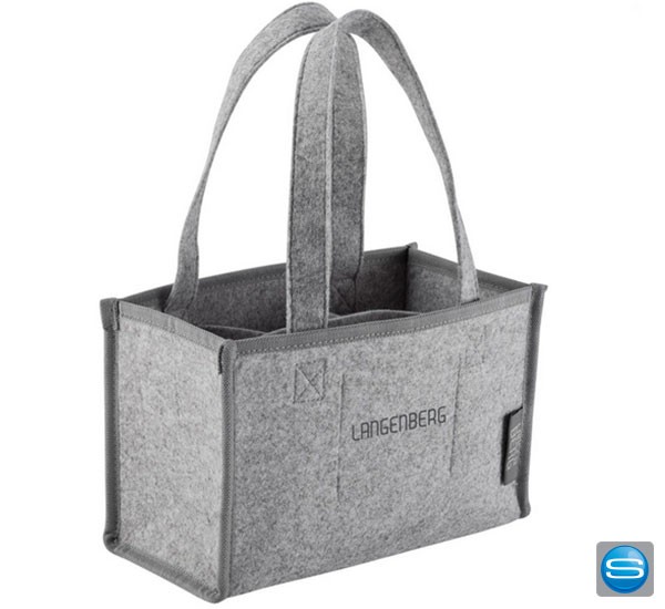 Flaschentragetasche aus Filz mit Logo