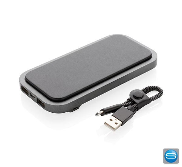 Wireless Charging Powerbank mit Logo bedrucken