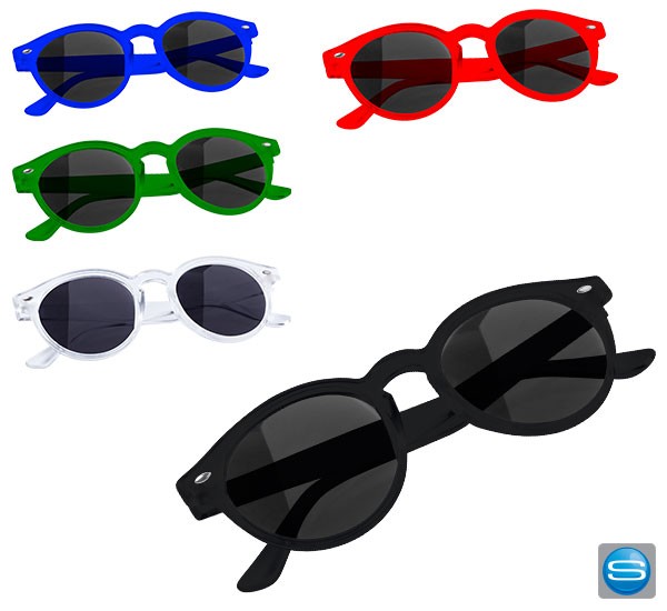 Runde Sonnenbrillen mit Logodruck