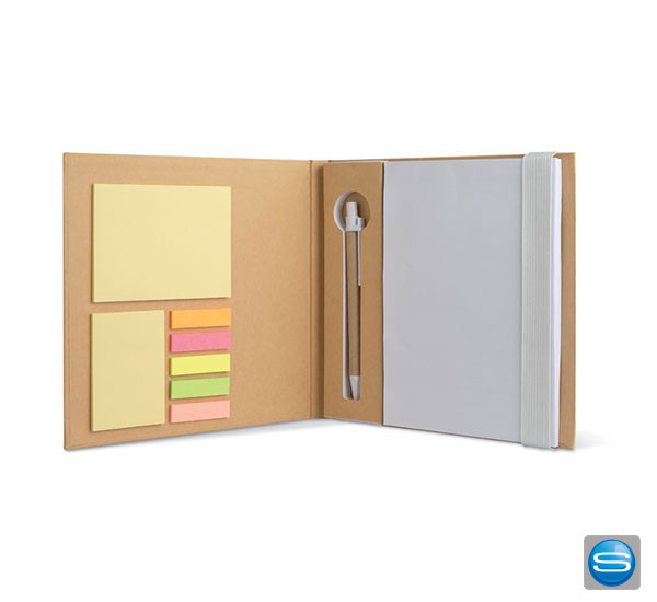 Notizblock mit Cover aus recyceltem Papier mit Ihrem Logo