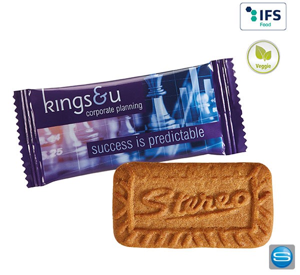 Kaffeekekse mit bedruckter Folie