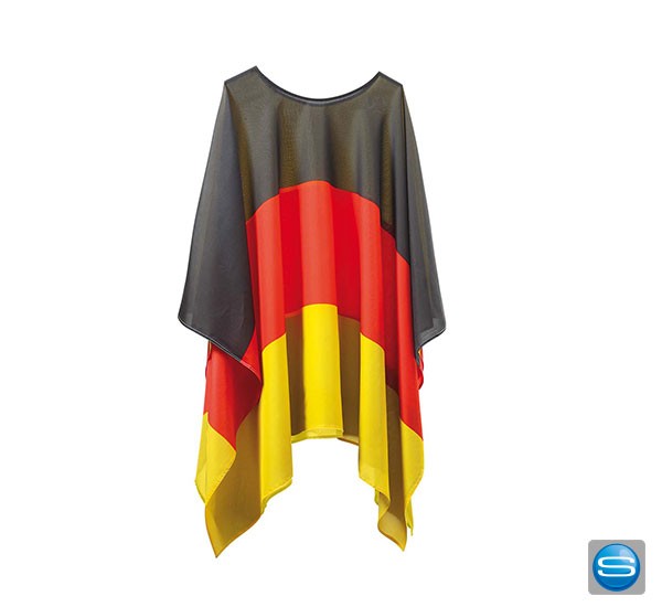 Deutschland Flaggen Poncho mit großer Werbefläche