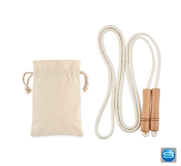 Springseil im Jutebeutel als Werbemittel mit Logo bedrucken