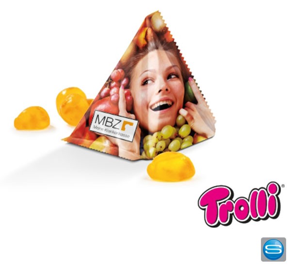 Gummibärchen mit 10 Vitaminen im Tetraeder bedruckt