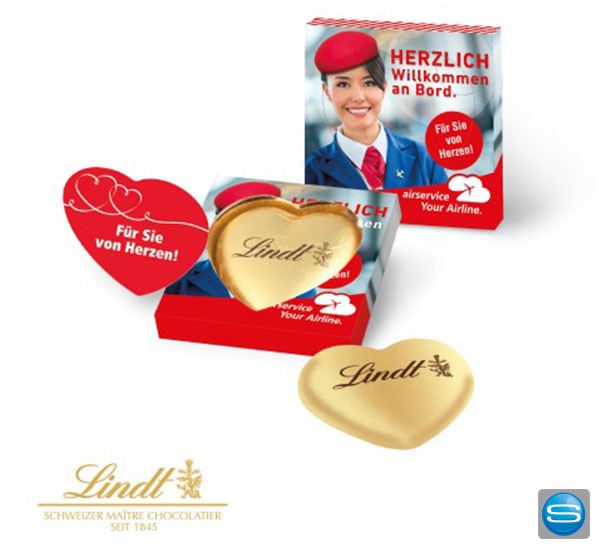 Lindt Herz in Geschenkbox mit Aufdruck