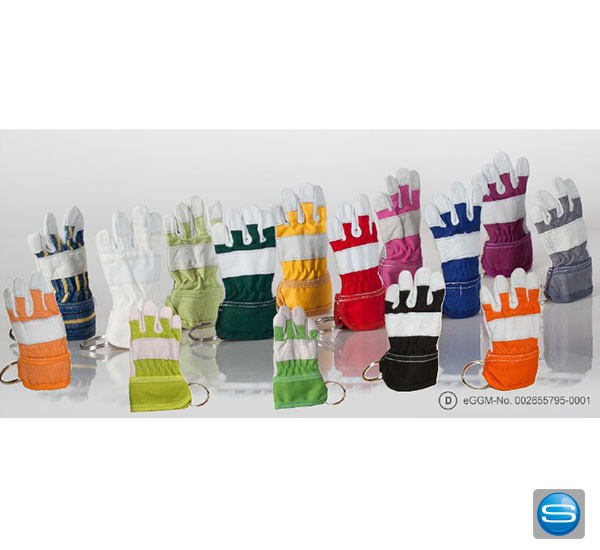 Mini-Arbeitshandschuhe mit Schlüsselanhänger als Give-Away