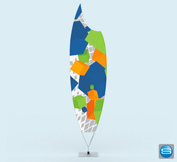 Bowflags exklusive Form "Moon" individuell bedruckt