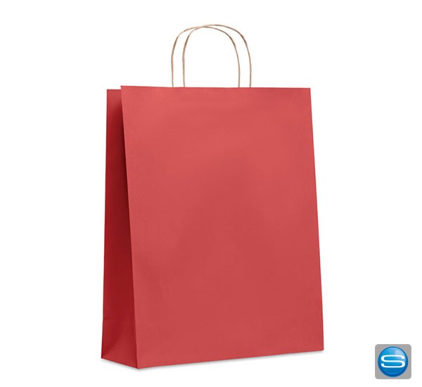 Große Geschenkpapiertüte in verschiedenen Farben mit eigenem Logo