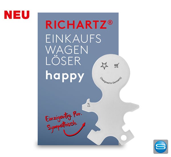 RICHARTZ Einkaufswagenlöser happy als sympatischer Werbeartikel