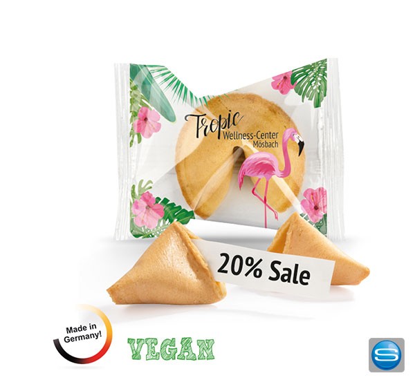 Glückskekse bedrucken lassen mit Ihrem Wunschlogo und Spruch