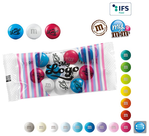 M&Ms personalisiert mit Ihrer Werbebotschaft im 10g Tütchen