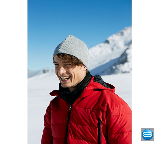 Strickmütze in Rippoptik mit Ihrem Logo besticken