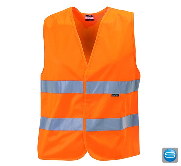 Warnweste Standard neon gelb oder orange mit Logo bedrucken
