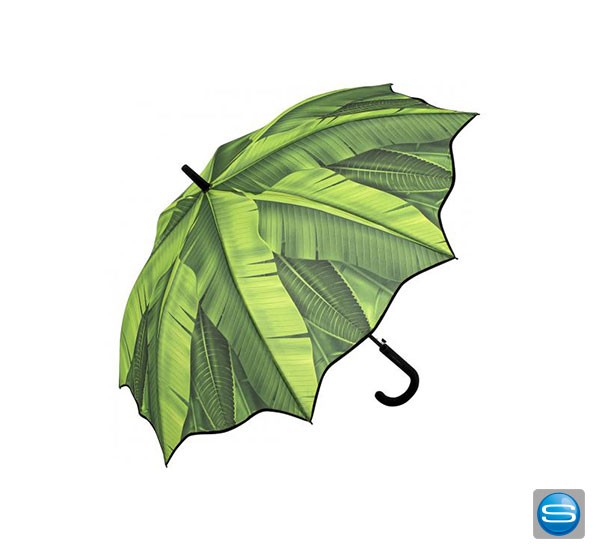 Motivschirm von FARE mit Palmenmuster als persönliches Werbegeschenk