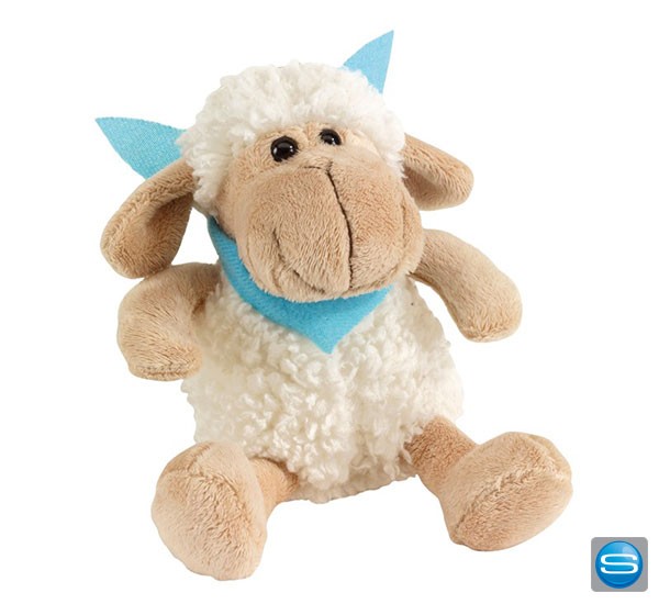 Kuscheliges Plüschschaf mit Logohalstuch