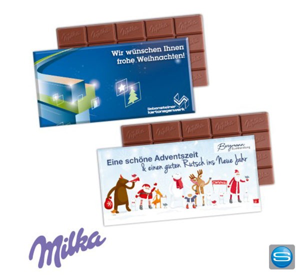 Milka Schokoladentafel in individueller Werbekartonage