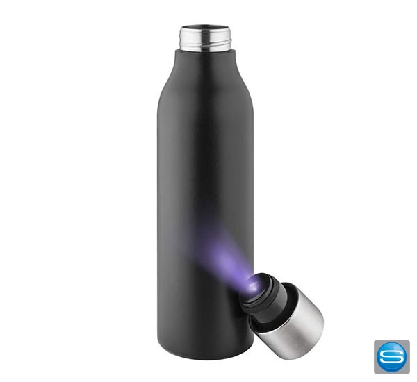 High Tech Trinkflasche mit UV Licht als Werbeartikel