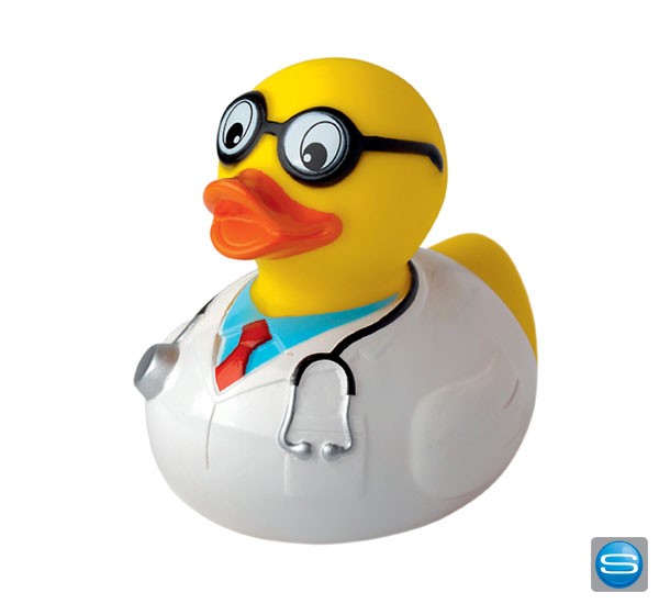 Professor-Ente als Werbegeschenk