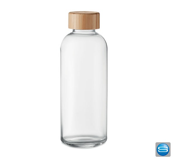 Bedruckbare Trinkflasche aus Glas mit Ihrem Logo