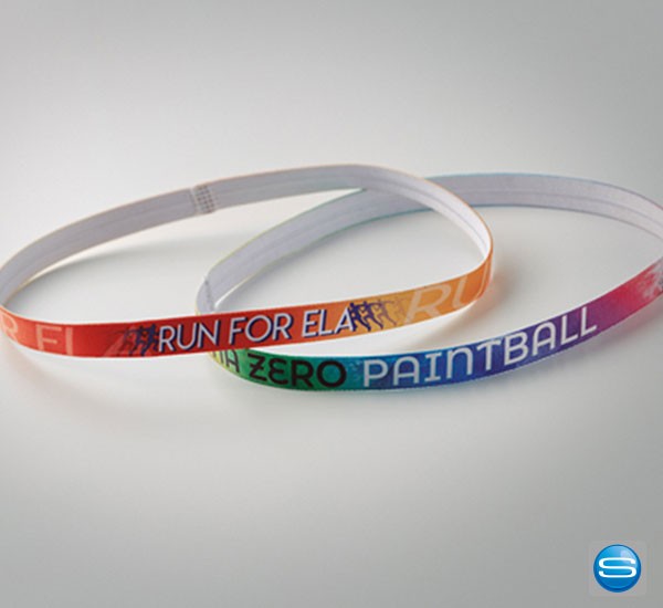 Schmales Silikon Gummiband mit vollfarbigem Druck