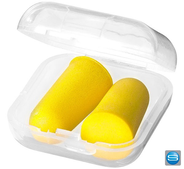 Ohrstöpsel in Klarsichtbox als Werbeartikel