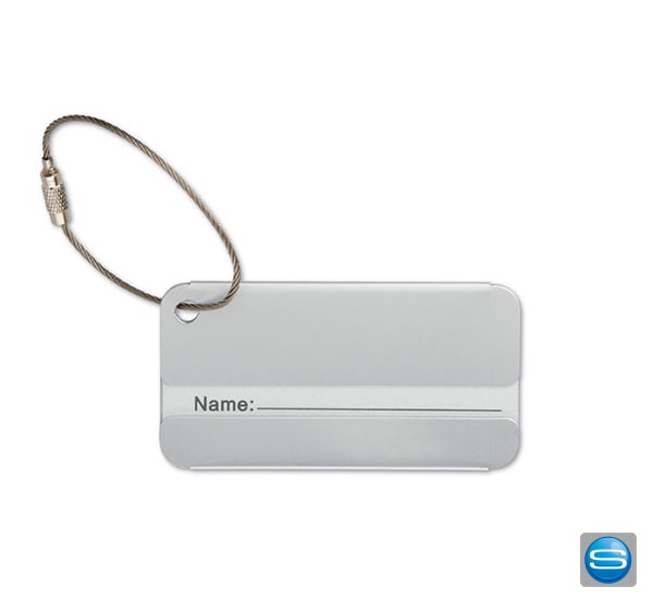 Kofferanhänger aus Aluminium mit Gravur