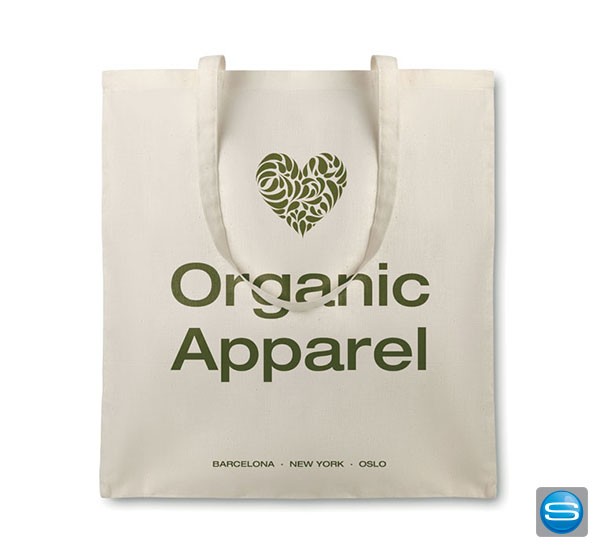 Shopper aus Organic Cotton mit Aufdruck