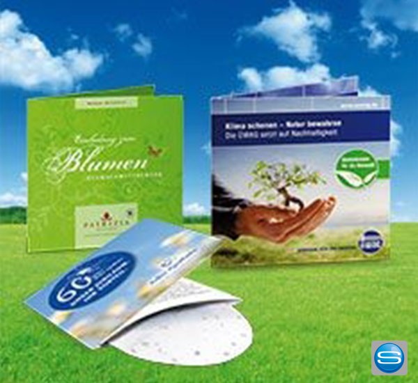 Samenkissen in Karte als Werbemittel