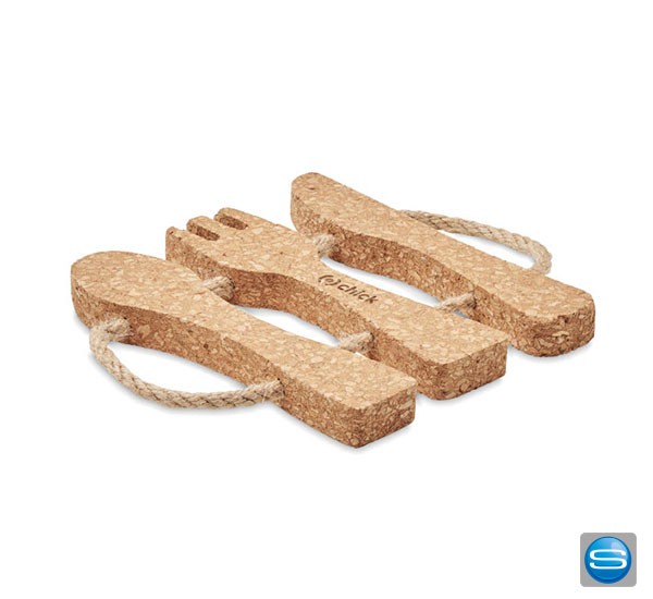 Topfuntersetzer in Besteckform als Werbeartikel