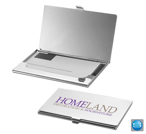 Visitenkartenetui aus Edelstahl mit Ihrem Logo