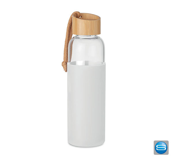 Trinkflasche aus Glas mit Ihrem Logo