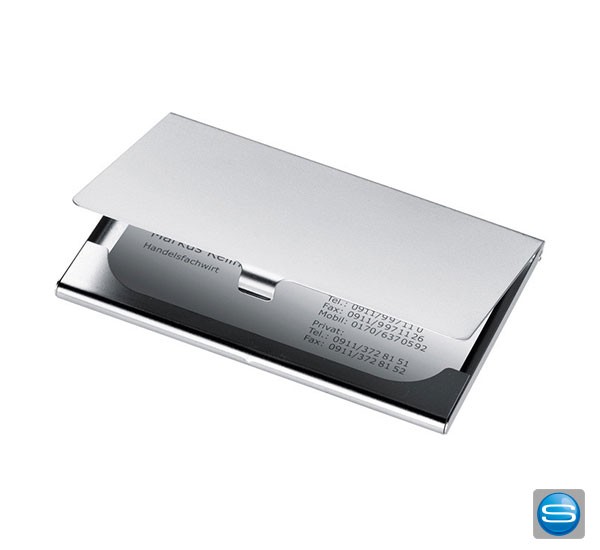 Mattes Visitenkartenetui individuell gravierbar