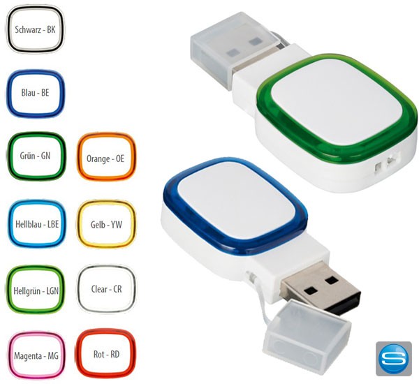 USB Sticks mit LED Leuchtring bedrucken