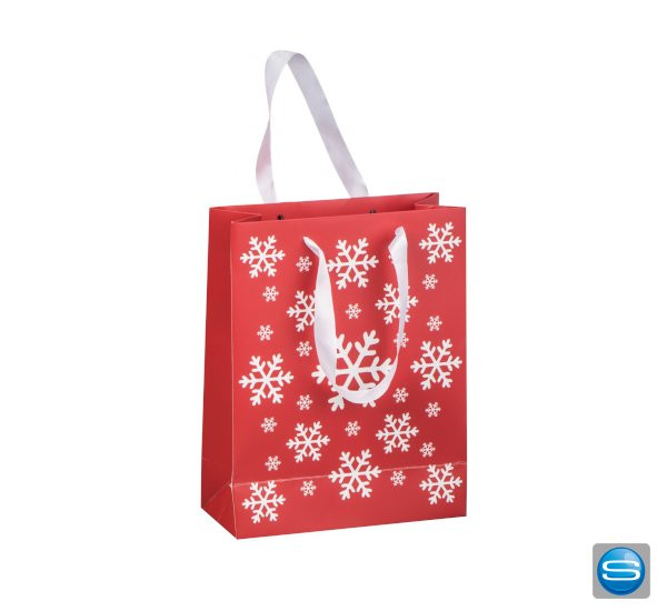 Papier Weihnachtstasche Klein bedrucken als Werbegeschenk