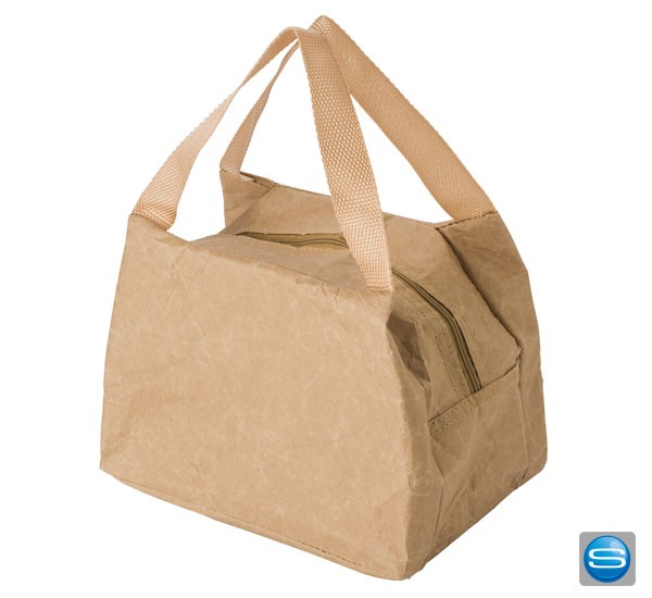 Lunch-Kühltasche aus Kraftpapier mit Ihrem Motiv veredeln lassen