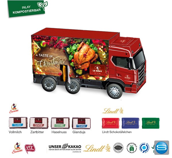 LKW Adventskalender Sarotti individuell bedrucken