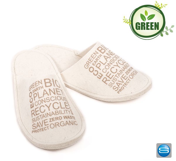 Naturwollfilz Pantoffeln mit Logo bedrucken